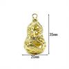 Retro Brass Hollow Gourd Diy Key Chain Lucky Pendant Brass Gluttonous Bell Car Small Pendant
