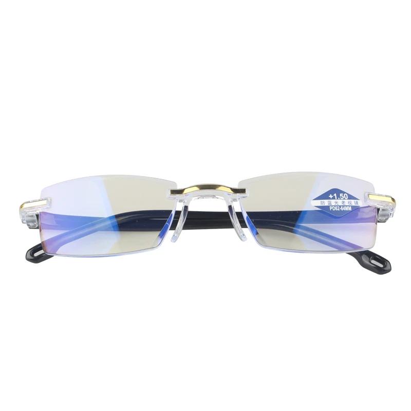 1Pc Men Smart Glasses with Automatic Adjustment Magnifying Reading Glasses Progressive Multifocus Anti-blue Light Eyewear 0-+4.0