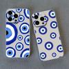 Gorgeous Eyes Blue Evil Eye Print Phone Case For IPhone 14 Plus Pro Max 12 13 11 Pro Max Mini X XR XS Transparent Back Covers