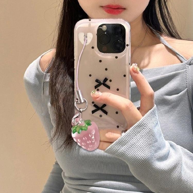 3D Fruit Pendant Keychain Strawberry Key Holder Handmade Car Key Accessory Handbag Decoration for Fashion Enthusiasts