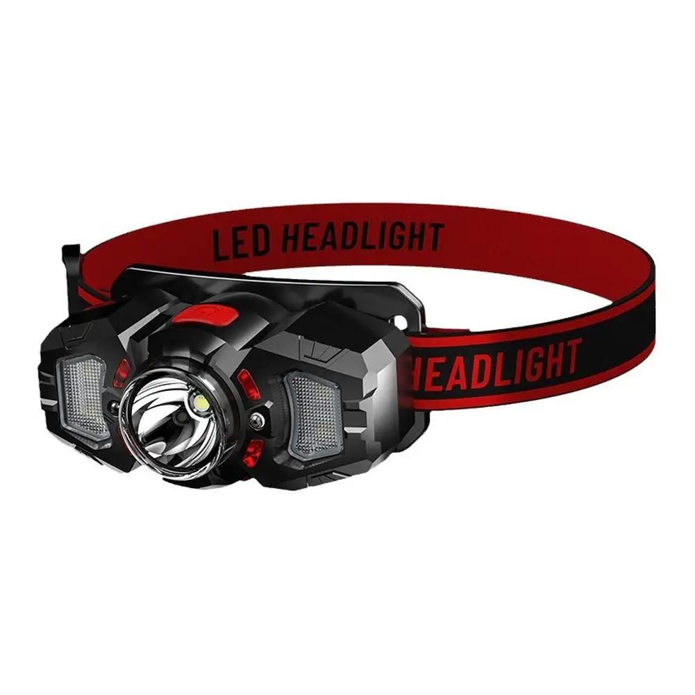 Dual Light Source Induction Headlights Outdoor Headwear Miner's Working Compact Lightweight Lamp Small L9U6