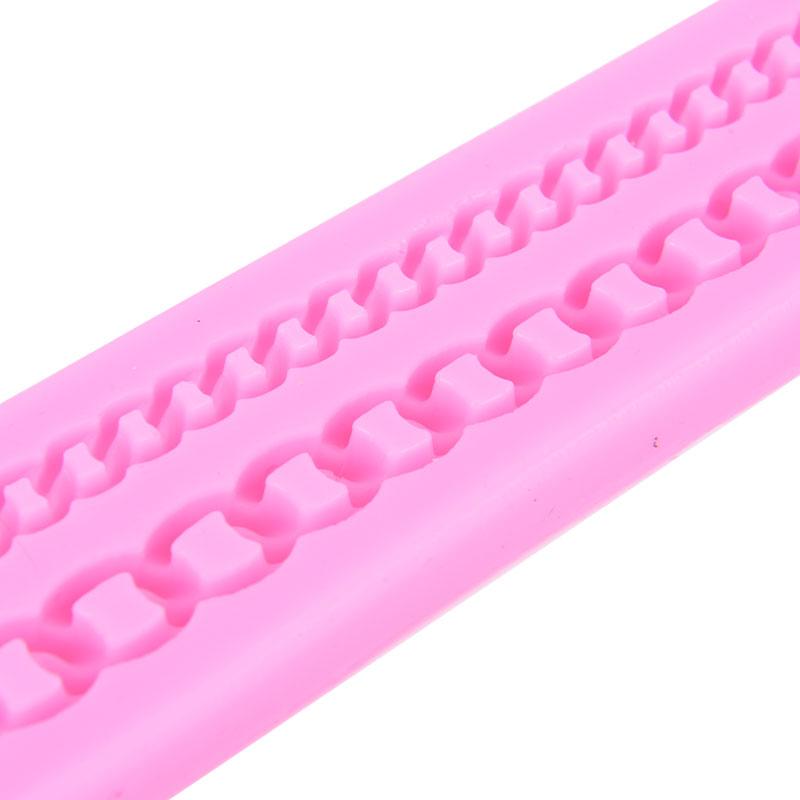 Moule Silicone Dentelle Chaîne Gâteau Chocolat Sucre Pâtisserie Goutte Collier Bricolage Travail Manuel