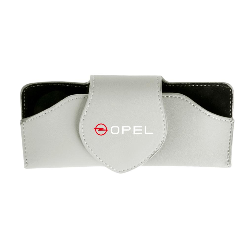 Car Glasses Clip Sun Visor Sunglasses Leather Storage Case Accessories For Opel Mokka Corsa Meriva Zafira J H G Car Wheel Hubcap