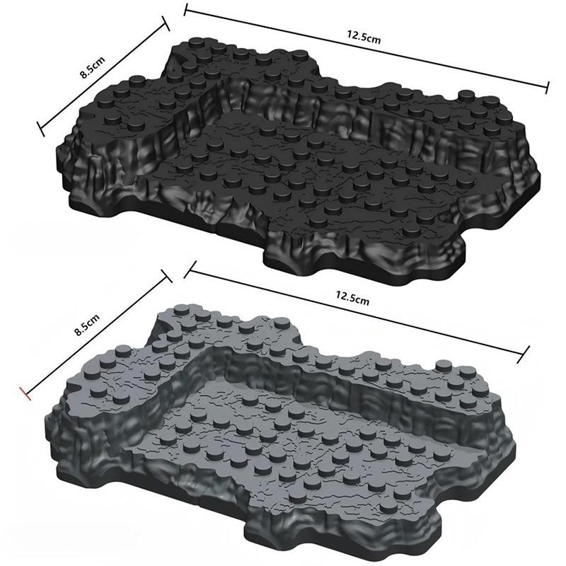 Moc Construction Blocks F01 Rockery Base Plate Universal Baseplate For Minifigures Diy Scenery Model Accessory Kids Educational Toys