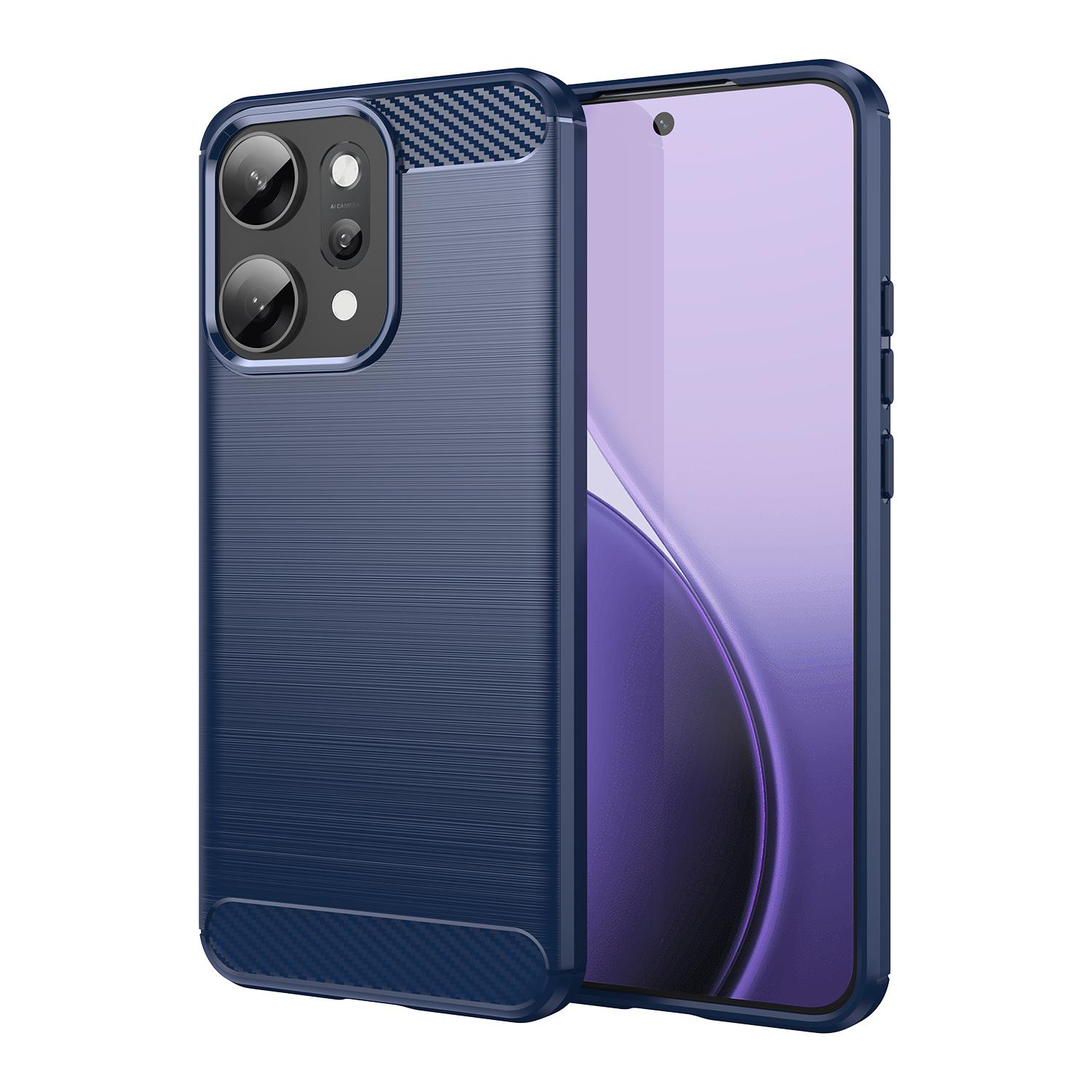 

For OPPO Reno14 Pro case For OPPO Reno14 Pro 5G Case Carbon Fiber Shockproof Soft Silicone Back Case For OPPO Reno14 Pro 5G Oppo Reno14 Pro синий