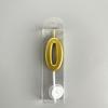 Gold Plated Birthday Cake Number Candles - Creative Dessert Table Decoration