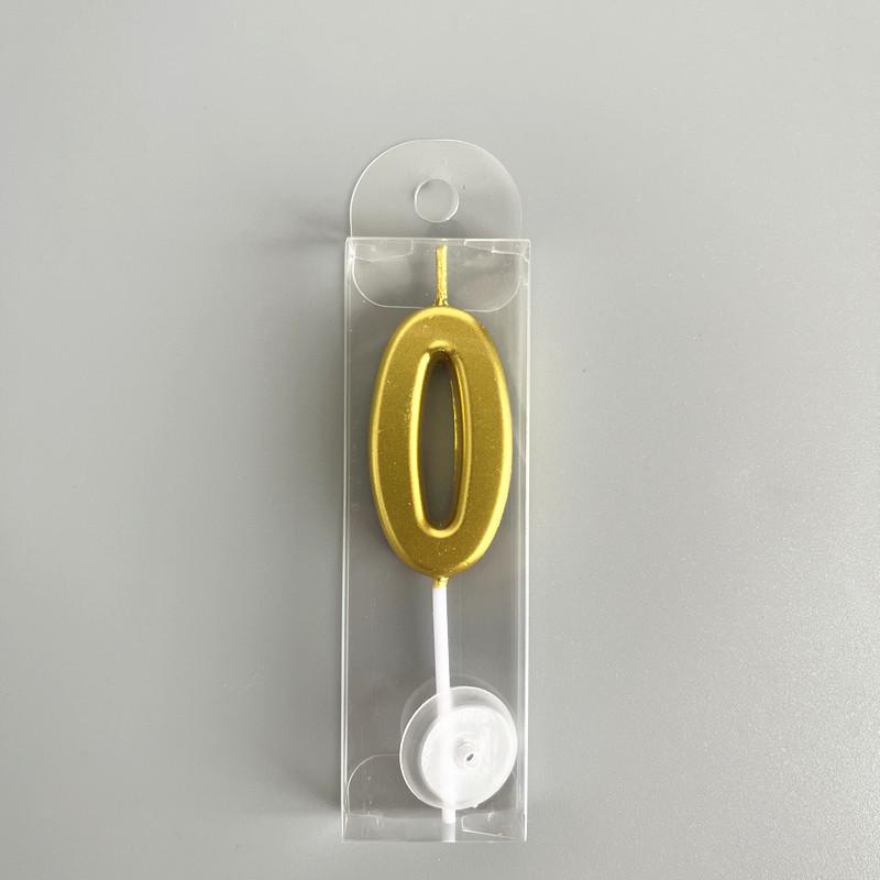 Gold Plated Birthday Cake Number Candles - Creative Dessert Table Decoration
