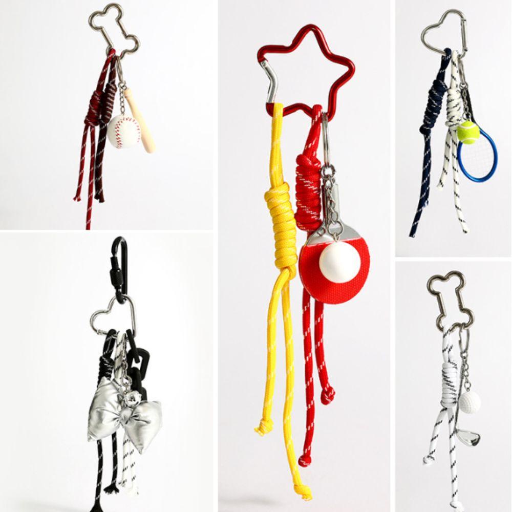Neue Baseball Tennis Golf Schlüsselanhänger Handgemacht Sportlicher Stil Seil Schlüsselanhänger DIY Paar Tasche Lanyard Valentinstagsgeschenk