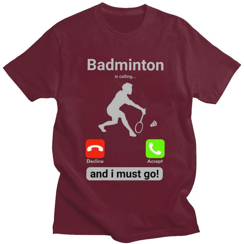 T-shirt da Badminton per Uomo Cotone Puro Magliette Regalo San Valentino T-shirt Manica Corta T-shirt alla Moda Abbigliamento