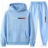 European Size Men's Casual Letter Print Hoodie Set: Unisex Autumn/Winter Hooded Sweatshirt & Long Pants