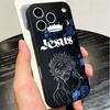 God Jesus Pray Cross Bible Soft Phone Case for iPhone 16 16E 17 Air 15 Pro Max 14 Plus 13 Mini 11 12 7 Black Cover Back Shell