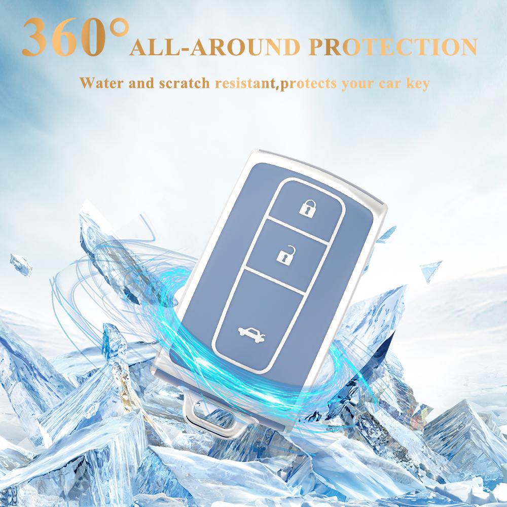 3 Buttons Car Remote Key Case Fob Cover Shell for Toyota Prius 2004 2005 2006 2007 2008 Corolla Verso Camry Key Protector Holder
