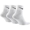 Nike Unisex 3-Pack PERF LTWT QT Athletic Socks SX4706-101 White Size M
