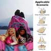 1pc Barbie Vacation Flannel Blanket Soft Warm Throw for Home, Office, Travel, All-Season Cozy Bedding GiftL1026