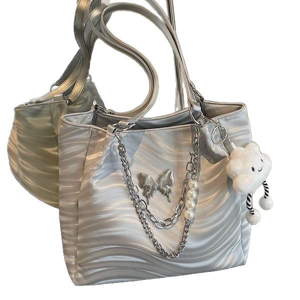 Autumn Tide Simple Fashion Big Bag Shoulder Tote Bag New Shopping Large Capacity Portable Chain Women'S Bag
