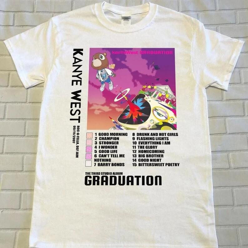 Kanye West Graduation TShirt Vtg Kanye West Graphic TShirt Unisex T-Shirt XXXXL