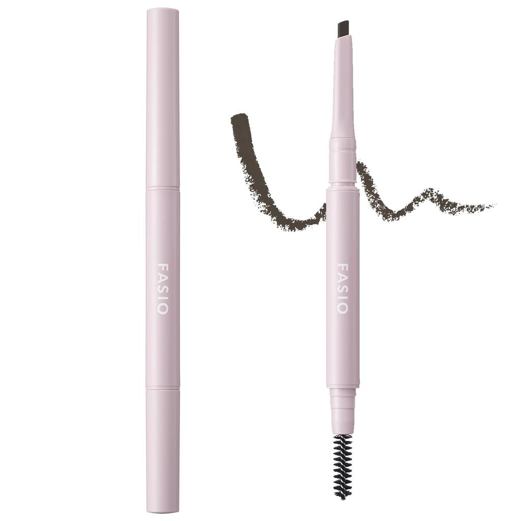 FASIO Waterproof Eyebrow Pencil (Teardrop Tip) 01 0.3g [All 3 Colors]- Long-lasting, Smudge-proof Brows