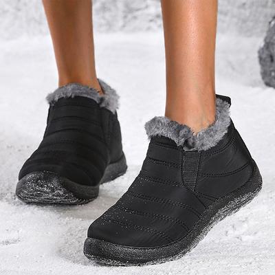 Fashion Snow Women Boots Soft Ladies Shoes Plus Size Women's Boots Flat Ankle Boots Plush Unisex Shoes Woman Platform Winter Botas Mujer
