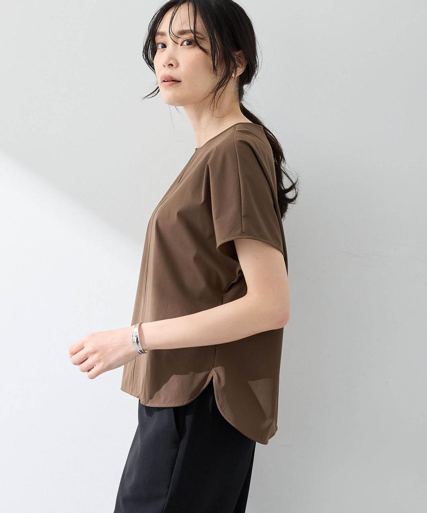 AC by Alpha Cubic Stretch Nylon Rush Blouse UV Size Mocha Bi-Motion (Cooling, Protection, Water-Repellent) Women's, 353783,