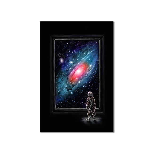 Astronaut Galaxies Wall Art Poster Moon Earth Cyberpunk Sci Fi Mural Modern Home Decor Canvas Picture Print Living Room Decorate