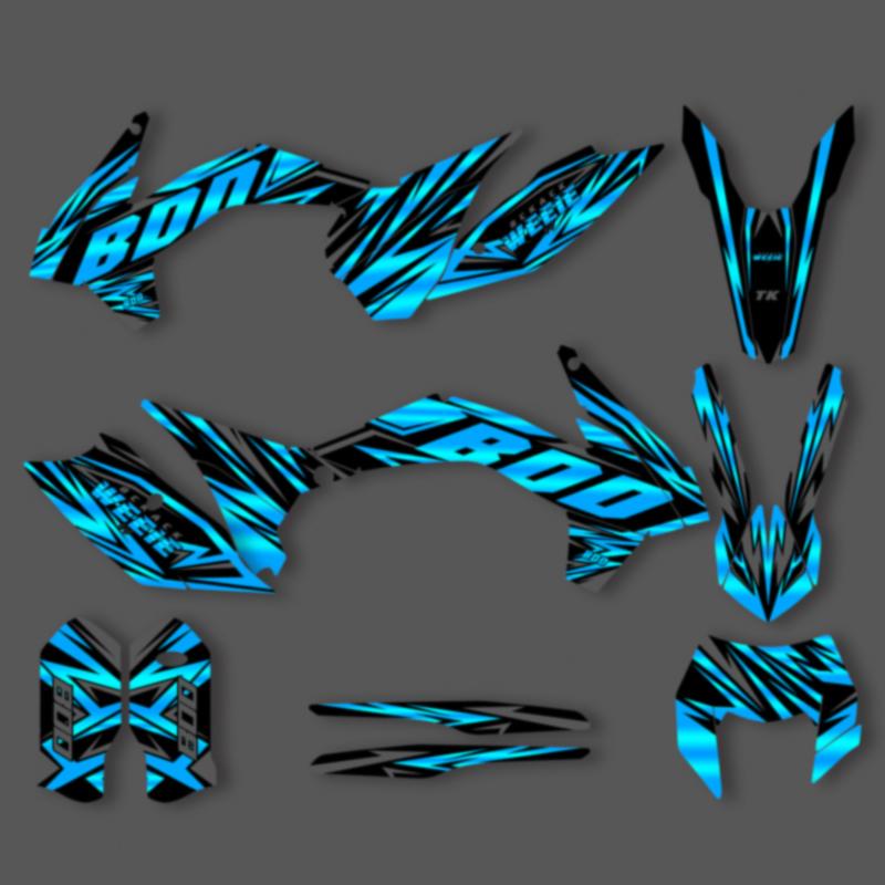 PowerZone Custom Team Graphics Backgrounds Decal Stickers Kits For KTM SX SXF 2013-2015 EXC XCW Enduro 2014-2016 125 to 500cc