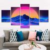 5 Pieces Canvas Wall Arts Poster Painting Nature  Neon RetroWave Art Wallpaper Interior Home Decor Picture Print Bedroom Mural No Frame