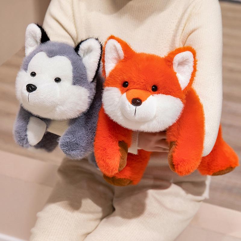 Cartoon Style Animal Doll Lovely Raccoon Sloth Fox Dog Capybara Plush Toys Car Room Decoration Baby Kids Sleep Pillow Sweet Gift