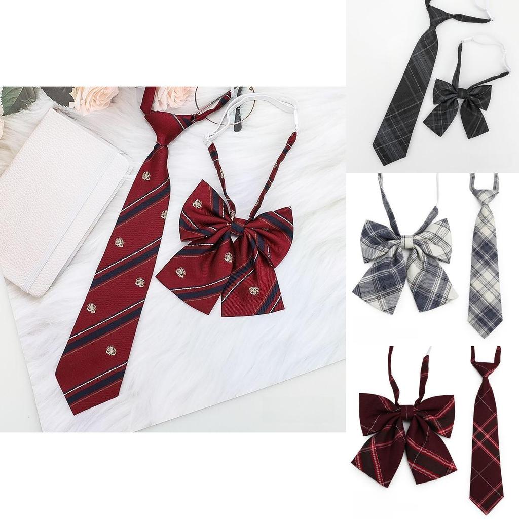 Childrens School Uniform Tie With Gingham Pattern Design For Graduation Photo Shoots