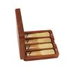 Wood Saxophone Reed Box for Clarinet Saxophone Hold Four Reeds
