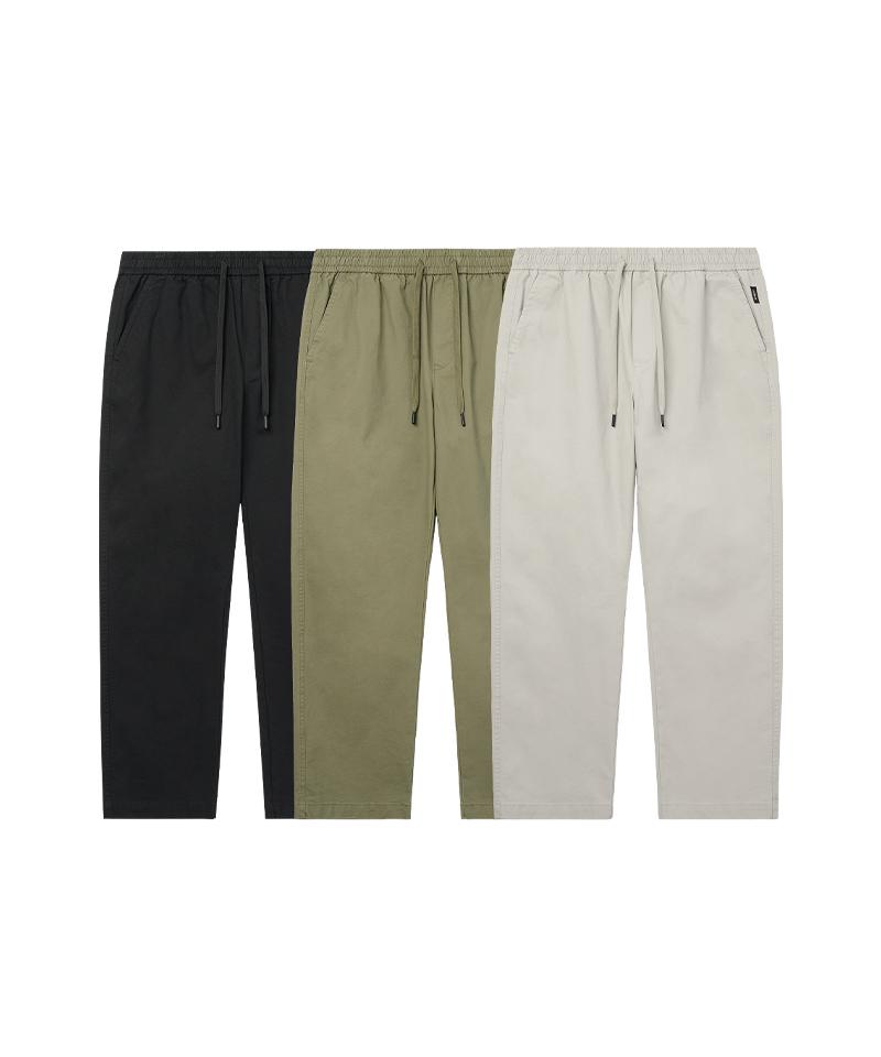 LIFEWORK L1 Wappen Beige Elastic Waist Pants