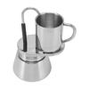 Moka Pot with Single Spout DIY Tube Coffee Pot Cup Set Outdoor Camping Coffee Maker Appliances Tools