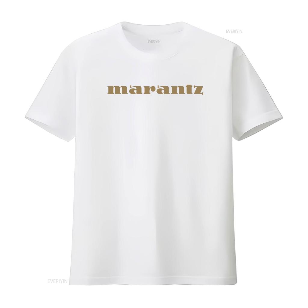 Marantz Audio T Shirt for Fashion Print Casual vintage Washed Comfortable Stretched homme streetwear Top For Everyday Wear