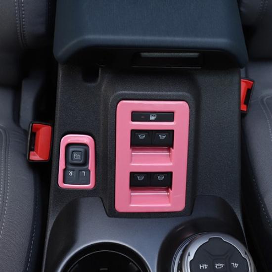 Pink Style Window Switch Trim Cover Decor Accessories For Ford Bronco +ABS