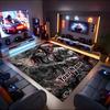 1PC Custom Name Skull Warrior Artwork Theme Floor Mat Ideal for Living Room, Game Rooms, Office, Bedroom,Floor Mat Playful Design