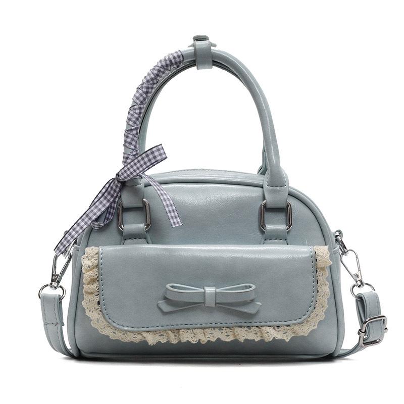 New Product Explosion Korean Niche Ballet Style Lace Lace Bowling Bag Foreign Style Sweet Style Versatile Messenger Bag