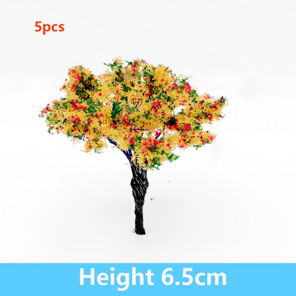 5pcs Artificial Pink Iron Wire Flower Tree 6.5cm Home Houses Decoration Outdoor Adventure Camping