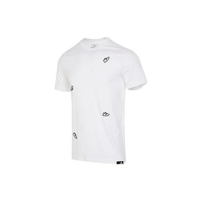 Unden T Printed Round Neck Short Sleeve T-Shirt Men Tops White HY1334