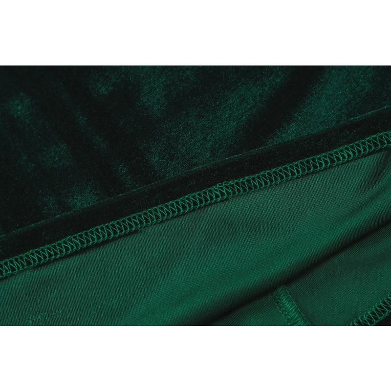 Women's Spring Solid Color Slim Pleated Round Neck Long Sleeve Dresses