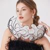 Elegant Mesh Ruffle Layer Fake Collar Decoration Shawl Shirt Blouse Tulle Neck Decor Party Neckwear Cosplay Costume Accessories