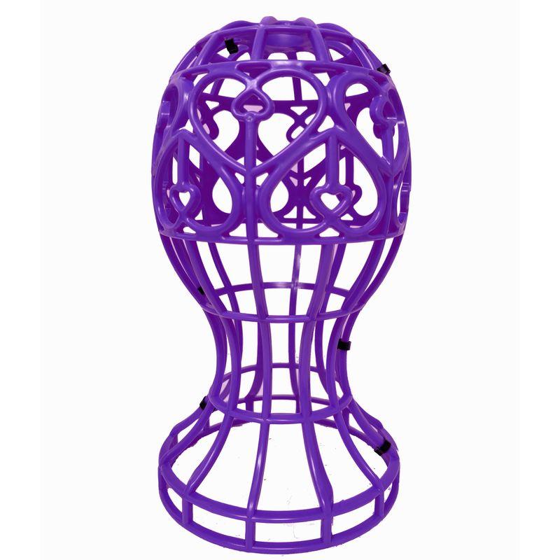 

Подставка для парика Специальное хранение Манекен Голова Рамка-подставка Подвесное хранение Длинный парик Нейтральная демонстрация Шляпа Портативная cos wig -2 in 1 bracket-purple