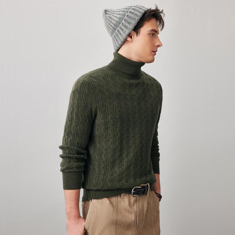 Men's Komom Boka High-Neck 100% Cashmere Cable Knit Sweater