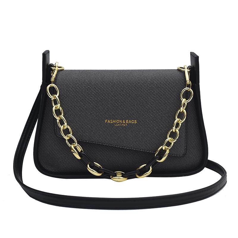New Fashion Luxury Chain Simple Women's Underarm Shoulder Bags PU Leather Brand Large Capacity Handbags