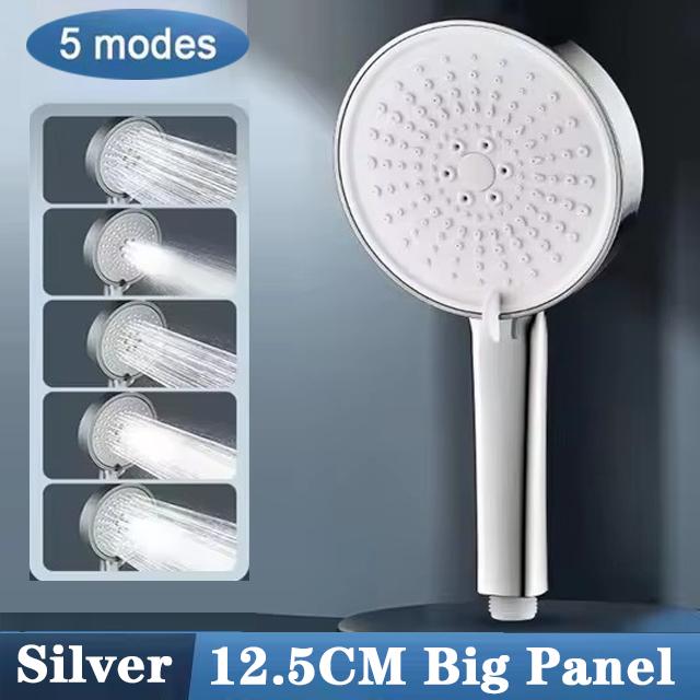 

12СМ Большая душевая лейка 5 режимов регулируемая Высокое качество Высокое давление Экономия воды Поток Душевой смеситель Насадка Аксессуары для ванной комнаты