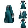 Kids Frozen Anna Cosplay Costume Dress Cloak Outfit Fancy Dress Party Roleplay