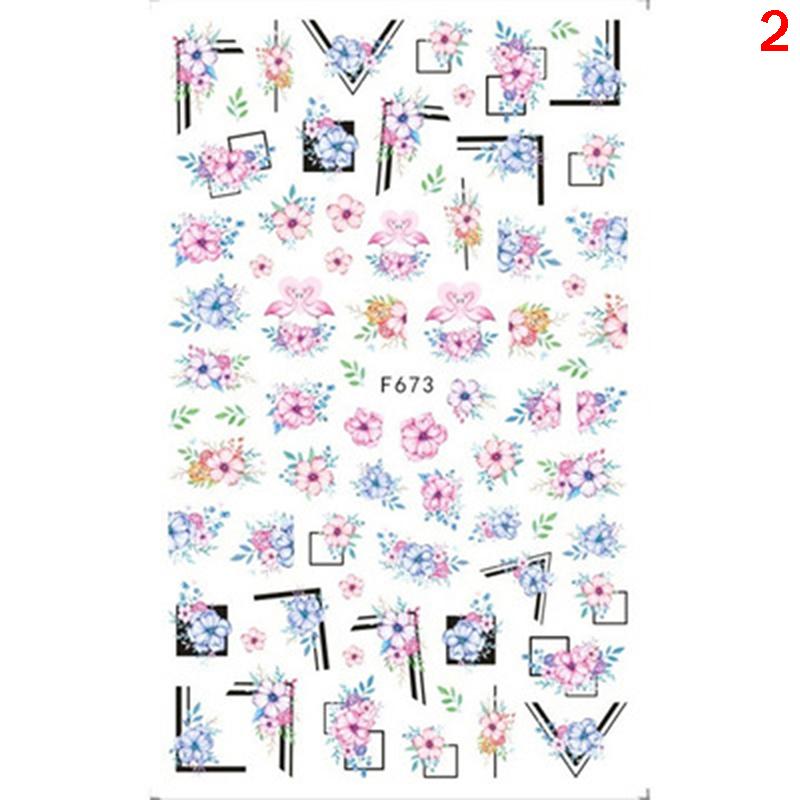 Holographic Butterflies Nails Art Manicure Stickers Flowers Nail Decoration