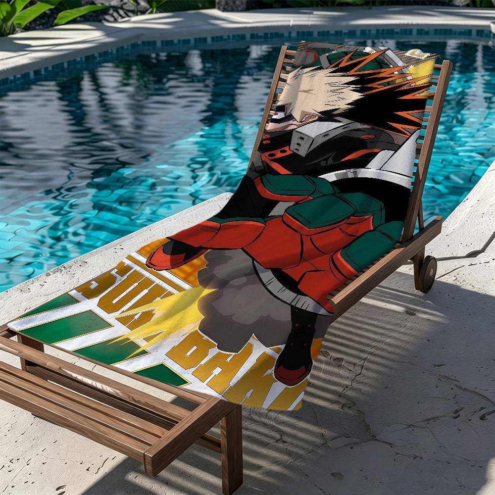 cool anime k-Katsuki b-Bakugo Towel Large Quick-Drying Microfiber soft Beach Towel for Travel Fitness Sauna Bathing Camping