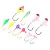 Ice Fishing Jigs Set with Color Metal Head High Carbon Steel Ice Fishing Equipment for Outdoor