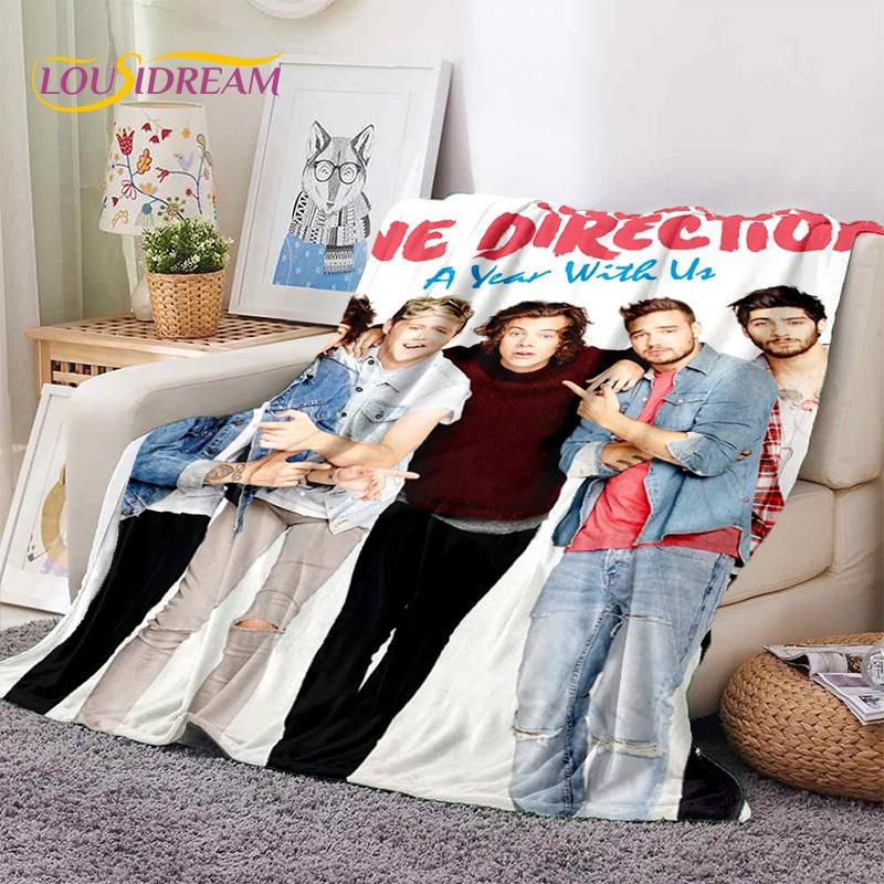 2025 Rock-One Direction Combinatio 1D Star Soft Blanket,Soft Throw Blanket for Home Bedroom Bed Sofa Picnic Travel Cover Gift
