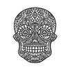 Halloween Skull PVC Placemats Hot Gold Skeleton Waterproof Anti-scald Heat Insulation Mats Table Decoration and Accessories