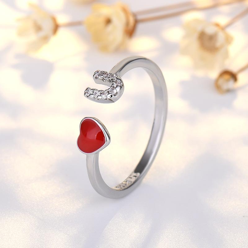 Simple Enamel Butterfly Ring Niche Girlfriend Temperament Star Pentagram Star Personalised Tide Jewelry Ring Retro Finger Ring